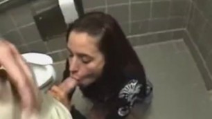 Hot Sex Action in Public Bathroom