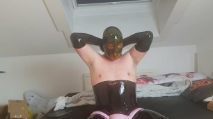 Latex breathplay with 3 mask and null bulge