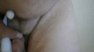 Handjob with prostate  naked on the landing