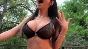 Mia Khalifa Taking Nude Photos in the Forest