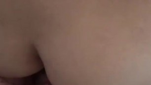 Nice cum shot on skinny girl's sexy ass