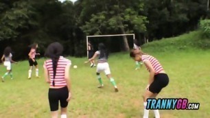 Top Soccer TRANNIES With HUGE Cocks Slam The REFEREE S Straight Ass